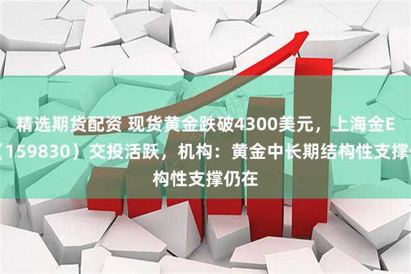 精选期货配资 现货黄金跌破4300美元，上海金ETF（159830）交投活跃，机构：黄金中长期结构性支撑仍在