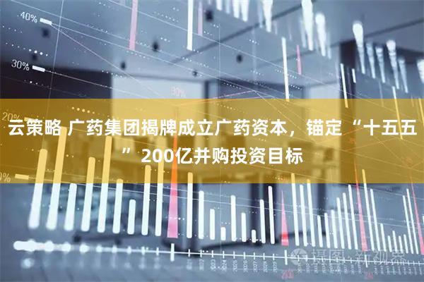 云策略 广药集团揭牌成立广药资本，锚定 “十五五” 200亿并购投资目标