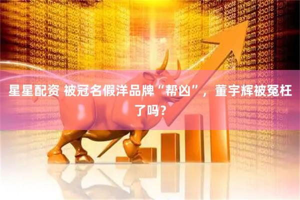 星星配资 被冠名假洋品牌“帮凶”，董宇辉被冤枉了吗？