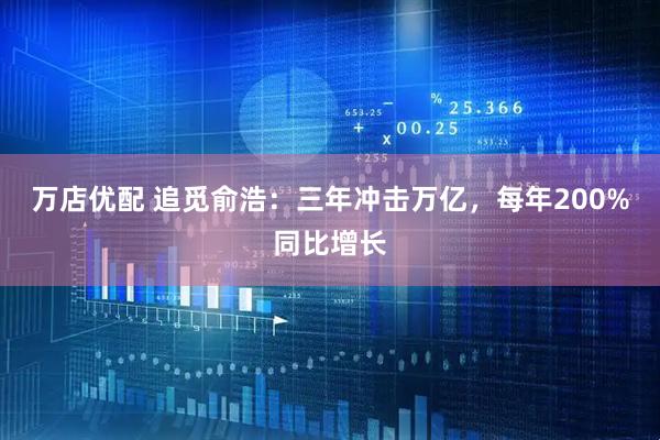 万店优配 追觅俞浩：三年冲击万亿，每年200%同比增长