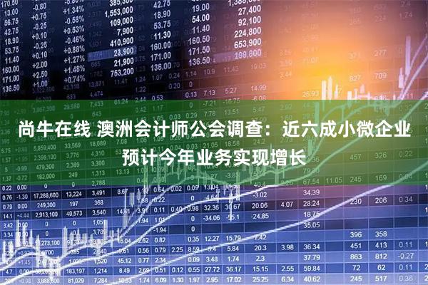 尚牛在线 澳洲会计师公会调查：近六成小微企业预计今年业务实现增长