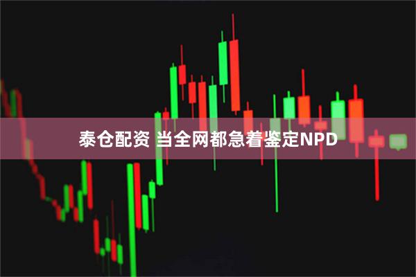 泰仓配资 当全网都急着鉴定NPD